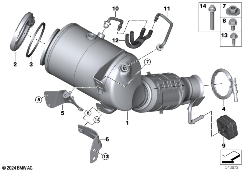 Gasoline particulate filter, near engine