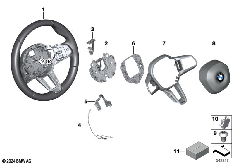 M Sport steering wheel, airbag