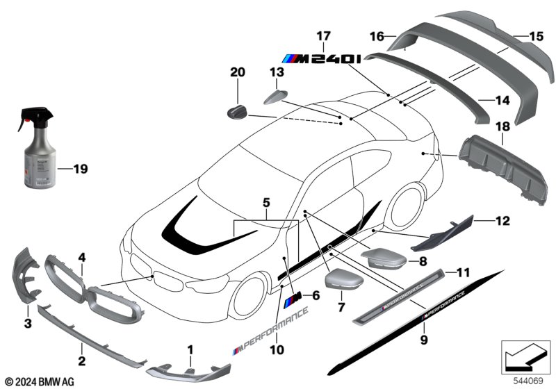 M Performance aerodynamics acc.parts
