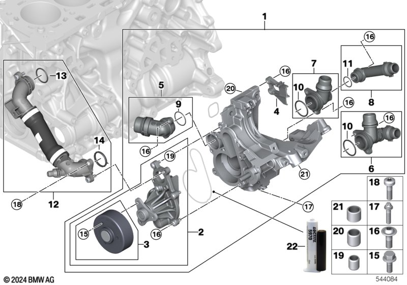 Cooling system-coolant pump