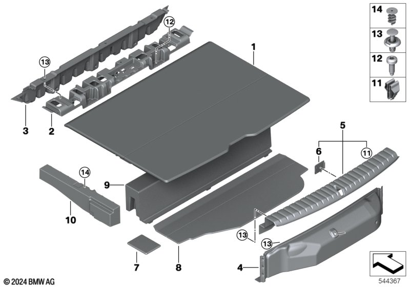 Cargo area floor covering 48 V