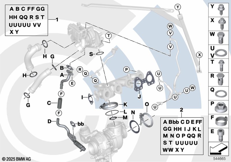Installation kit exhaust turbocharger