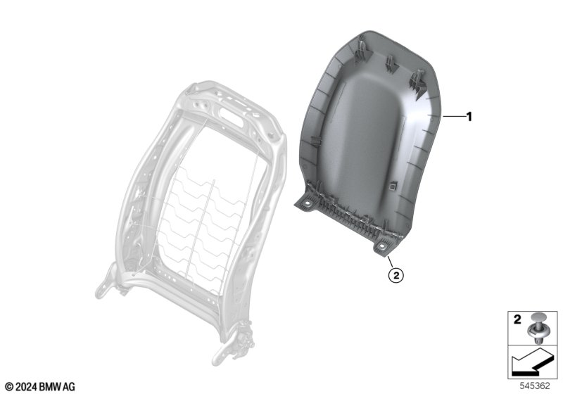 Seat, front, backrest trim covers