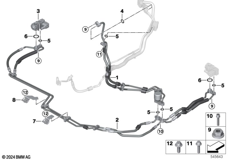 Refrigerant lines, underfloor