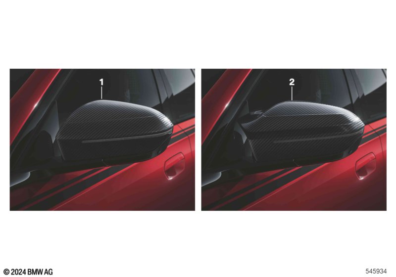 Exterior mirror caps, Carbon
