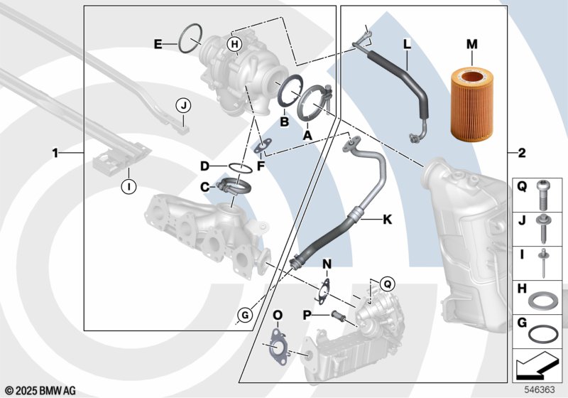 Installation kit exhaust turbocharger