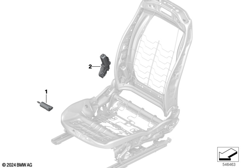 Seat, front, electrical and motors