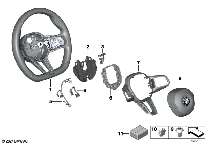 M Sport steering wheel, airbag