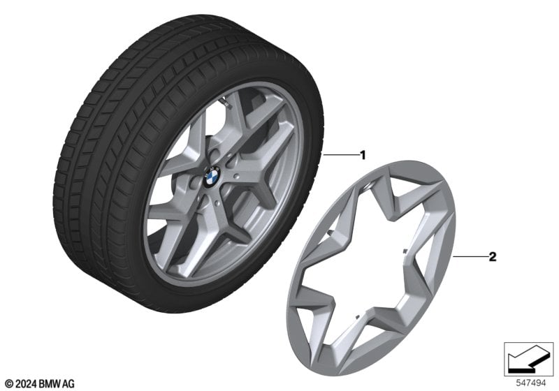 Winter wheel with tire Y-spoke 932 - 18