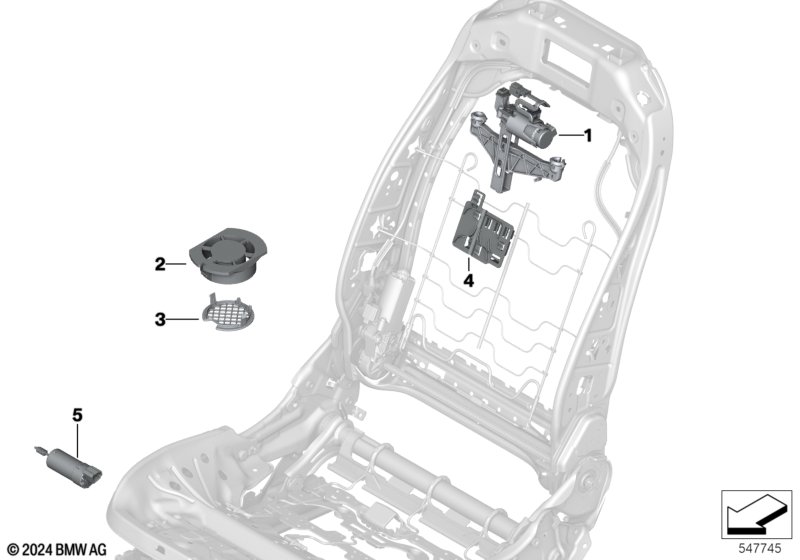 Seat, front, electrical and motors