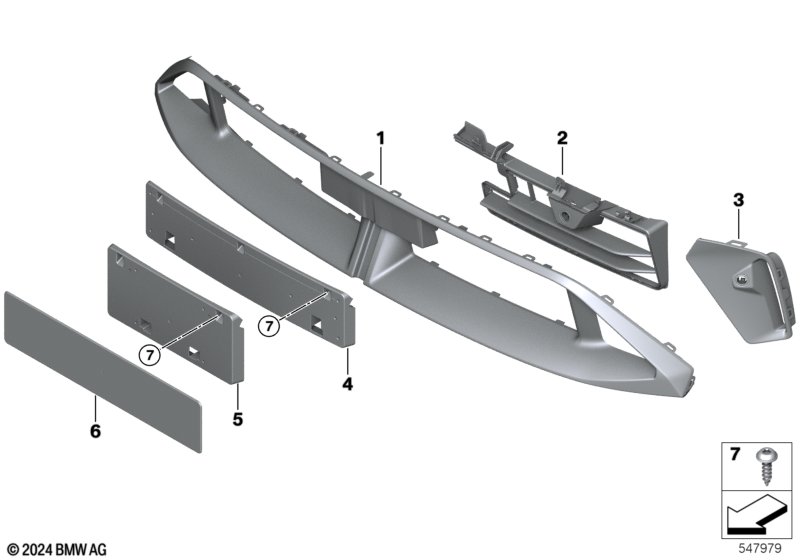M trim decor elements, front