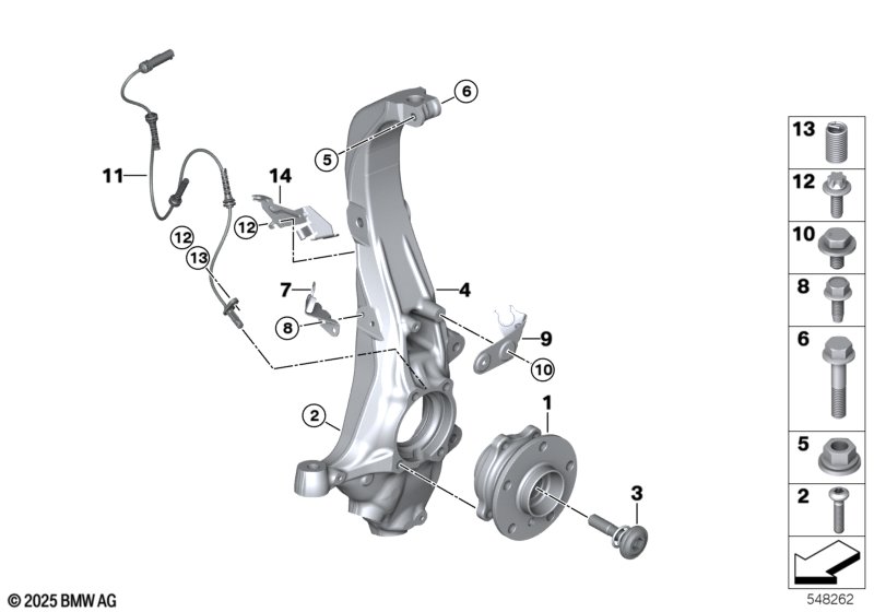 Carrier / wheel bearing, front