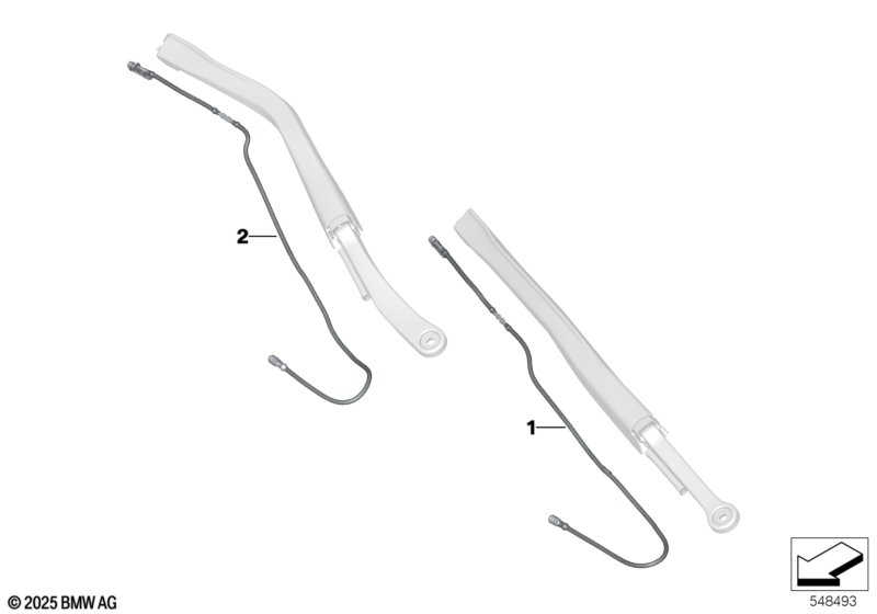 Single parts for windshield cleaning