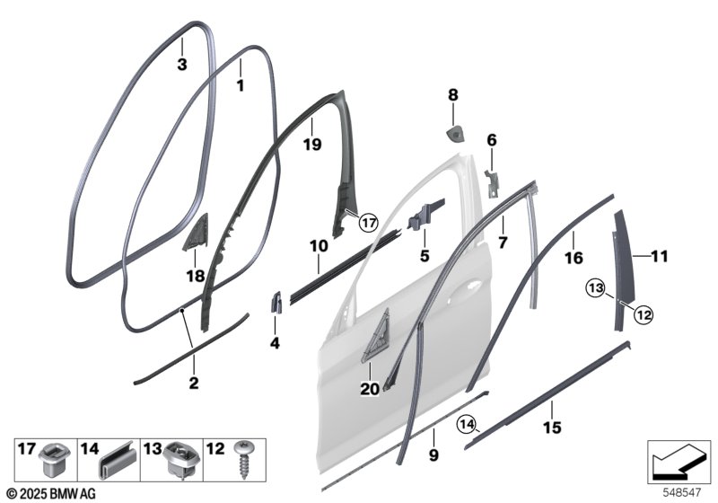 Genuine BMW 51727490027 Door Weatherstrip | ML Performance EU Car Parts