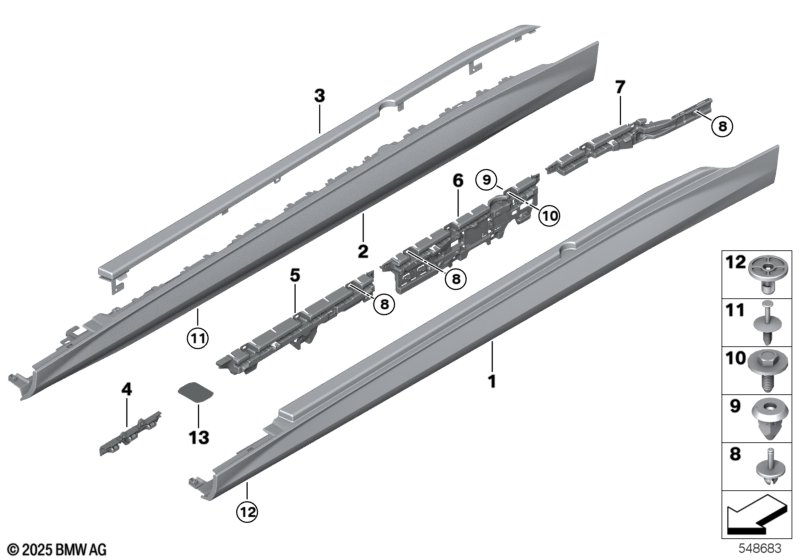 M cover for rocker panel / wheel arch