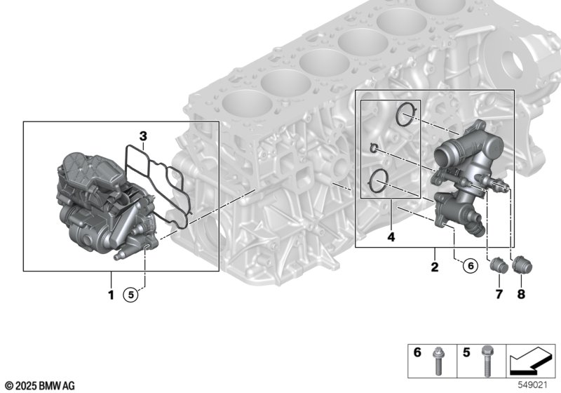 Cooling system-thermostat housing