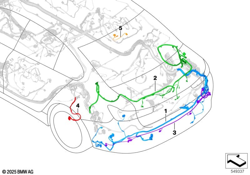 Rep.cable f.main wiring harness - rear
