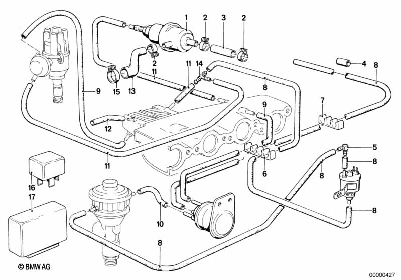 Genuine BMW 11741260976 E24 E23 E12 Vacuum Limiter (Inc. 3.0Si, 528i & 530i) | ML Performance UK Car Parts