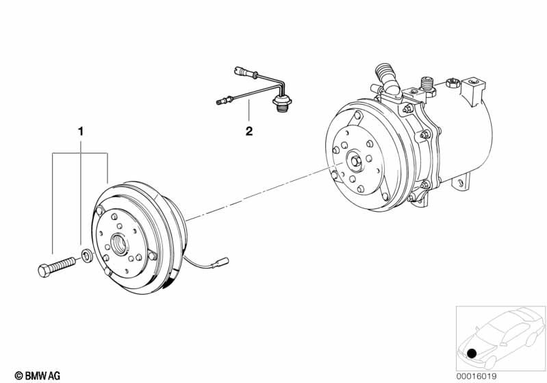 Genuine BMW 64528390779 E31 E34 E36 Magnetic Clutch (Inc. M3, 730iL & 840i) | ML Performance UK Car Parts