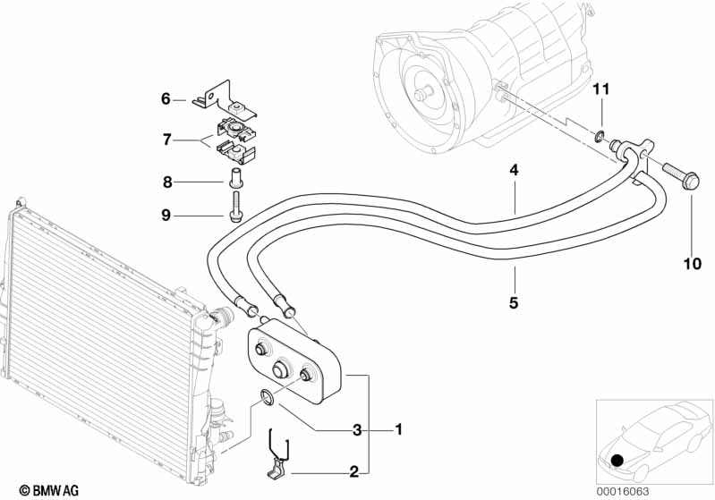 Genuine BMW 17227577671 E46 Oil Cooling Pipe Inlet A5S 325Z (Inc. 325Ci, 320i & 330Ci) | ML Performance EU Car Parts
