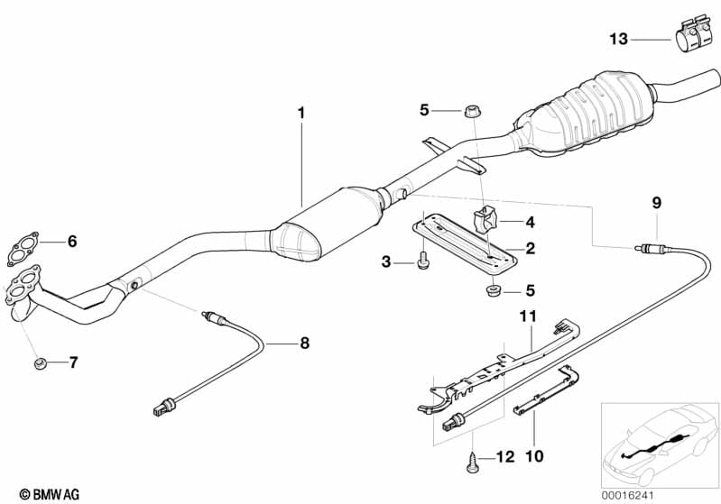 Catalytic converter/front silencer