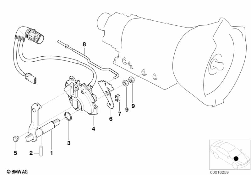 A5S300J selector rod/trans. switch