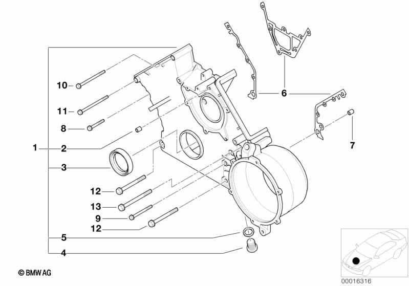 Lower timing case