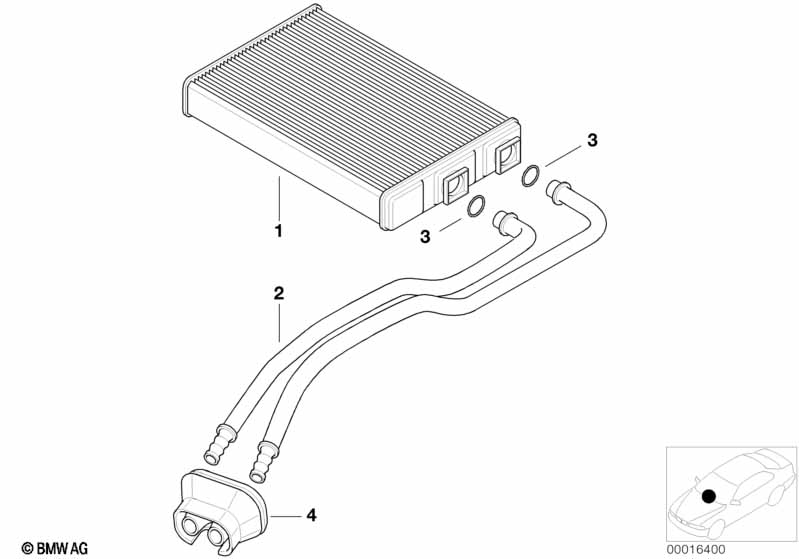 Heater radiator Behr