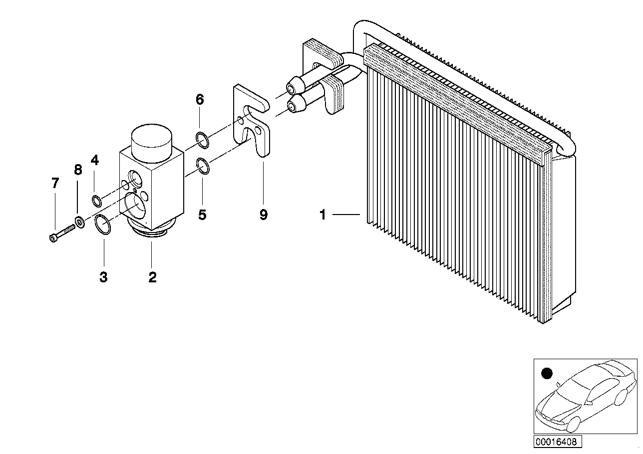 Genuine BMW 64119135744 E83 E46 Evaporator (Inc. 320i, 330xd & 330xi) | ML Performance UK Car Parts