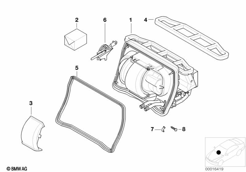 Housing parts, heater Behr