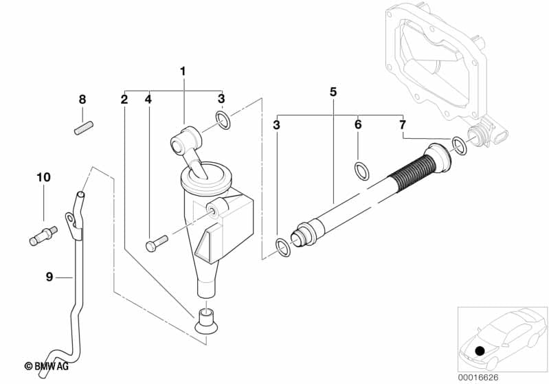 Crankcase-Ventilation/oil separator