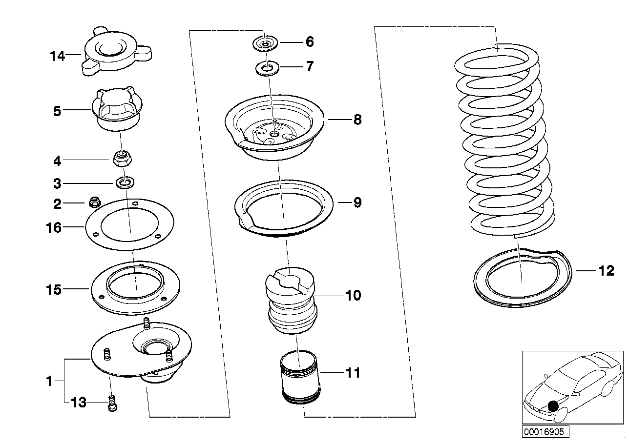 Genuine BMW 31332227342 E36 E34 Support (Inc. M5, 540i & Z3 M) | ML Performance UK Car Parts