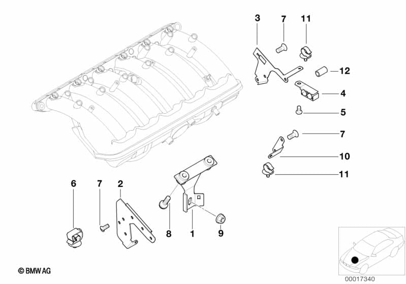 Mounting parts f intake manifold system