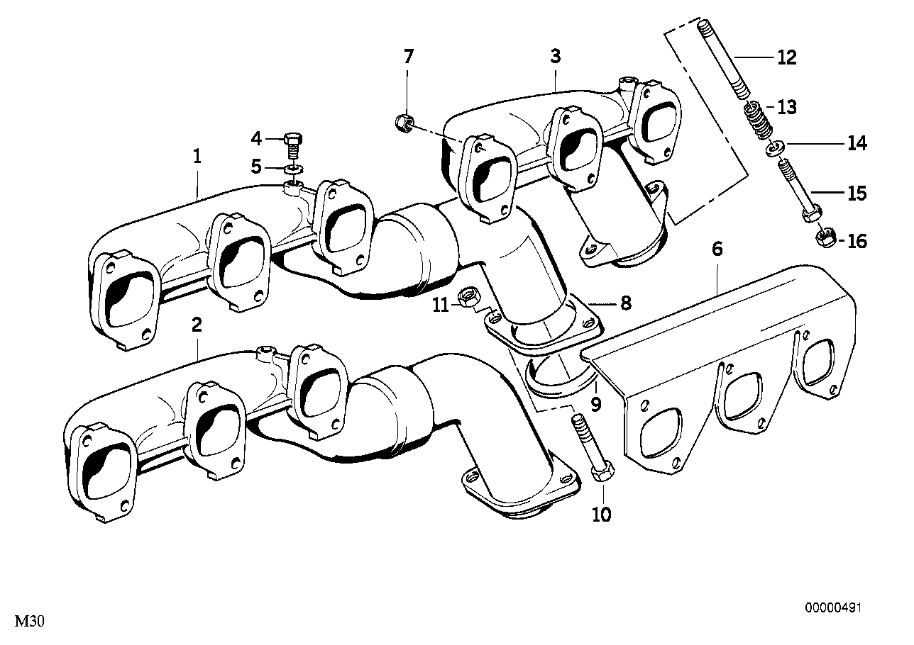 Genuine BMW 11621716884 E24 E28 E34 Stud Bolt M8X95 (Inc. 535i, 730iL & 530i) | ML Performance UK Car Parts