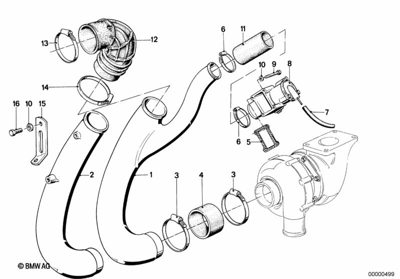 Genuine BMW 11651276625 E23 Suction Pipe (Inc. 745i) | ML Performance UK Car Parts