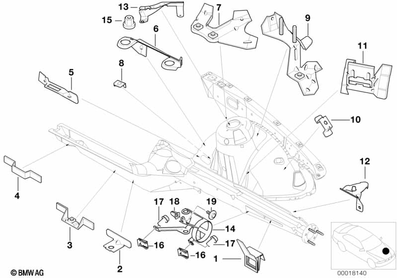 Front body bracket left