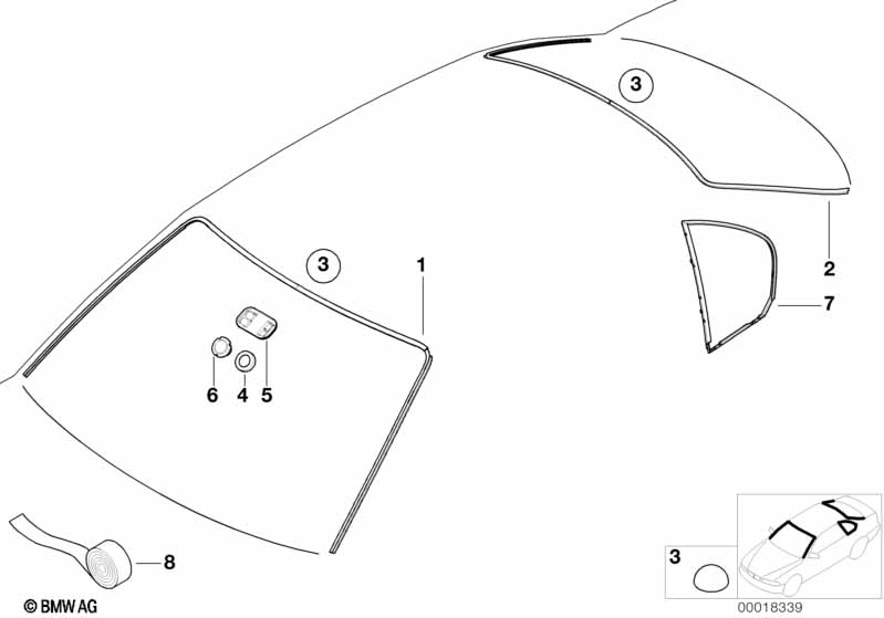 Window mounting parts