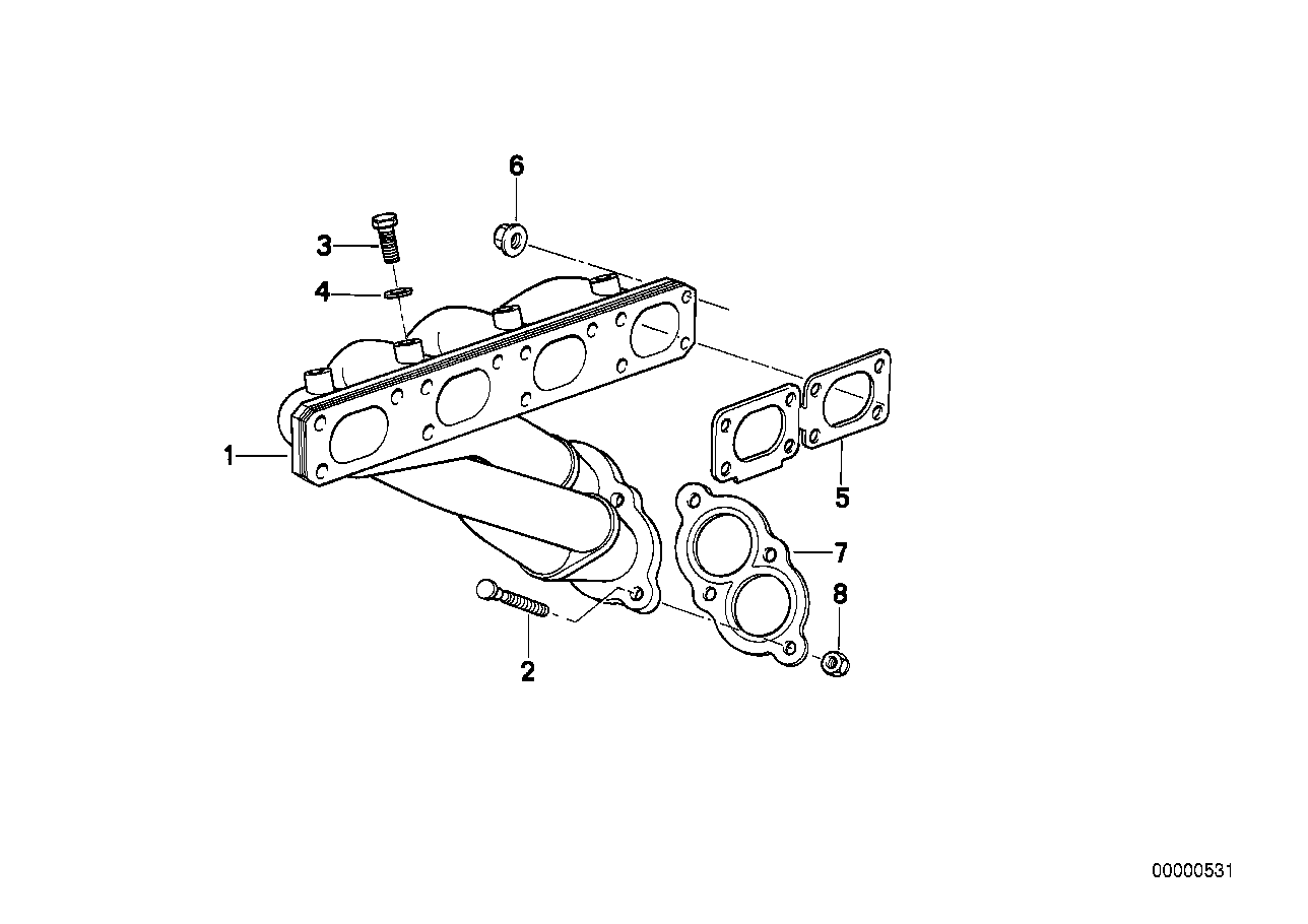 Genuine BMW 11621728370 E36 E30 Exhaust Manifold (Inc. 318is, 318ti & 318i) | ML Performance US Car Parts