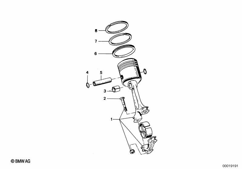 Genuine BMW 11241260306 E24 E23 Connecting Rod (Inc. 3.3L, 3.3Li & 733i) | ML Performance UK Car Parts