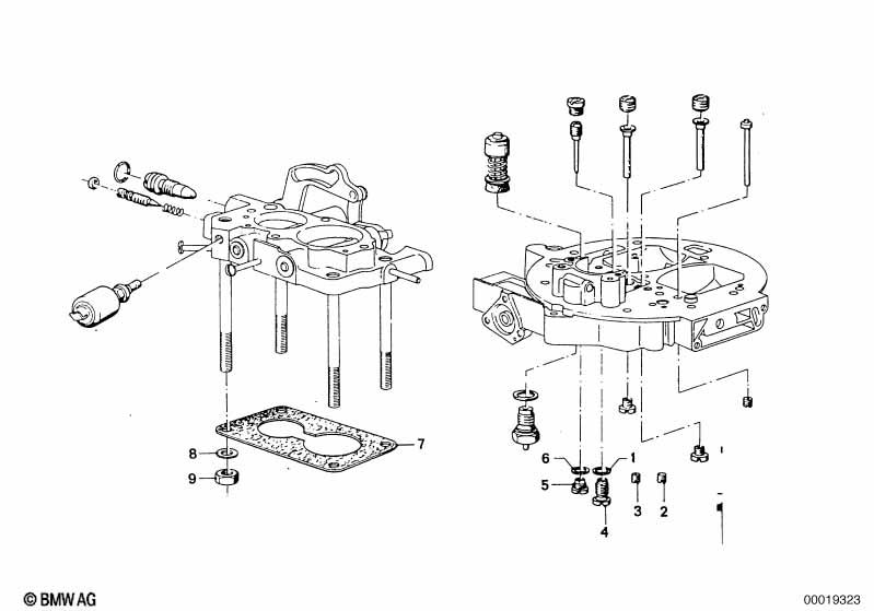 Carburetor-nozzles/gasket set carb.