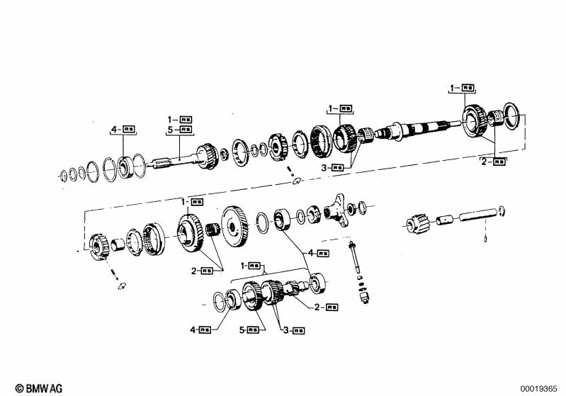 Getrag 262 gear wheel set-repair kit