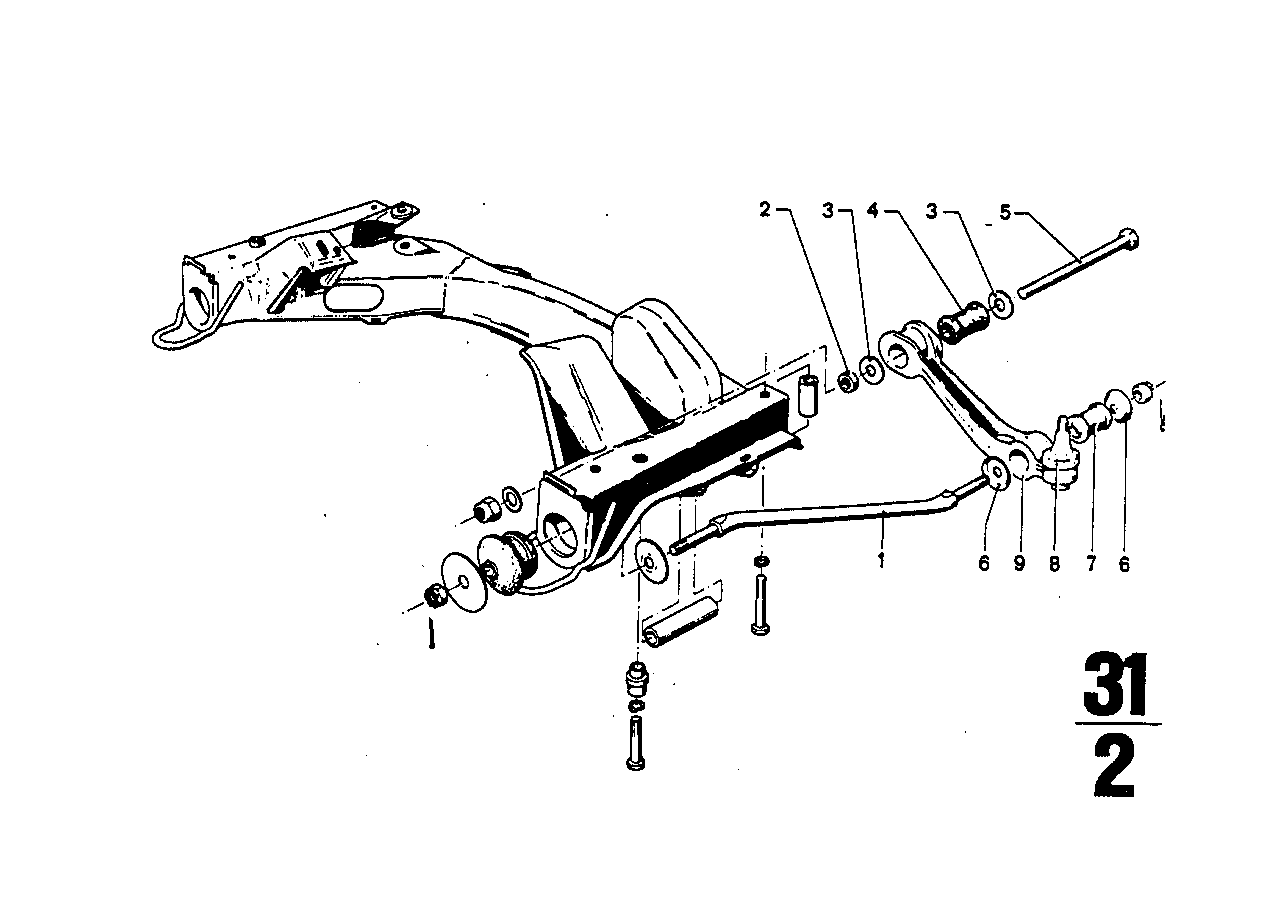 Genuine BMW 31121112011 Wishbone, Left L=402mm (Inc. 3.0CS, 3.0S & 3.0Si) | ML Performance UK Car Parts