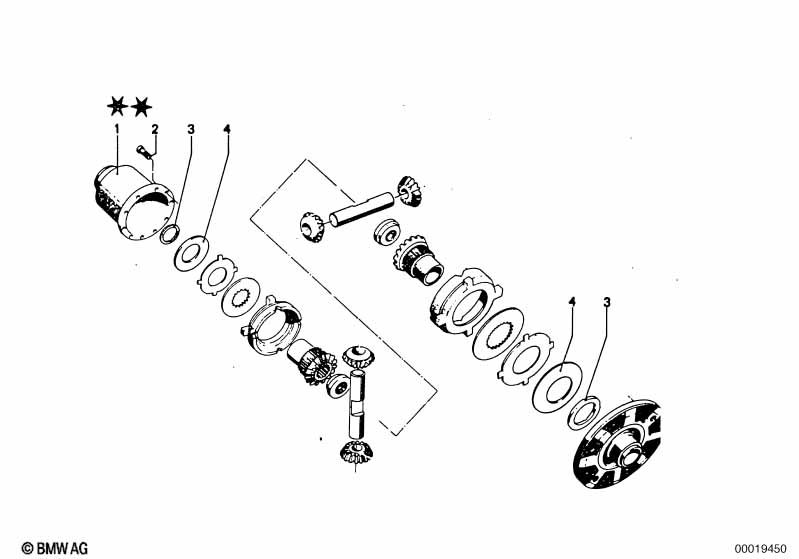 Limited slip diff.unit-single parts