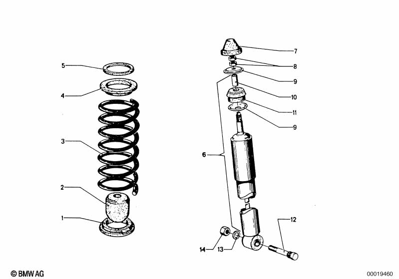 Genuine BMW 33521102699 Shock Absorber, Rear (Inc. 2800CS) | ML Performance EU Car Parts