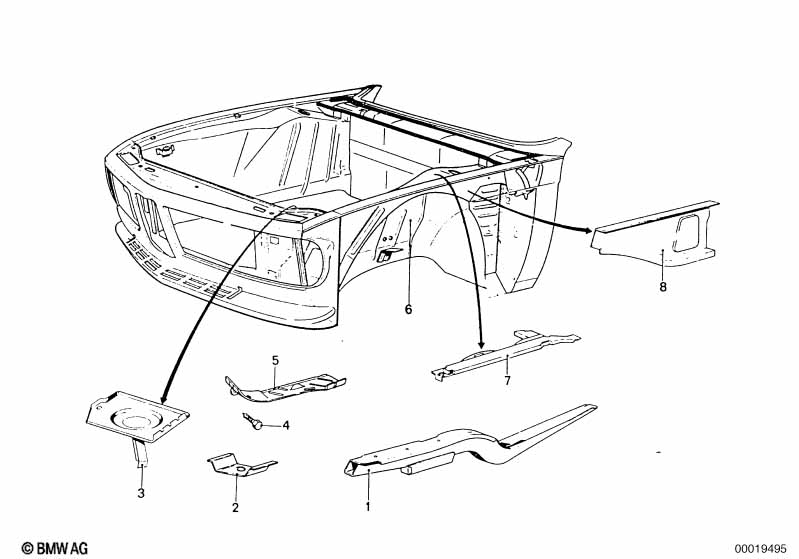 Front body-engine support