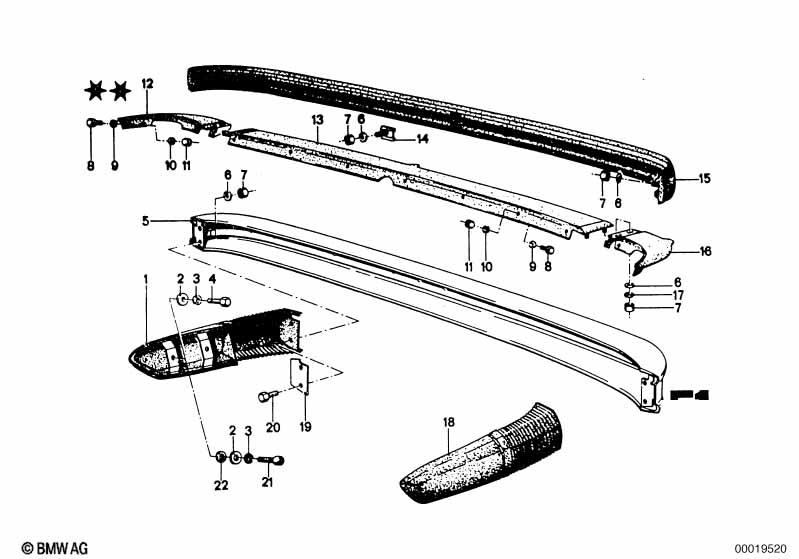 Rear bumper USA