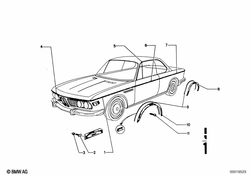 Genuine BMW 51131819607 Covering Rear Left (Inc. 2800CS, 3.0CSiL & 3.0CSL) | ML Performance EU Car Parts