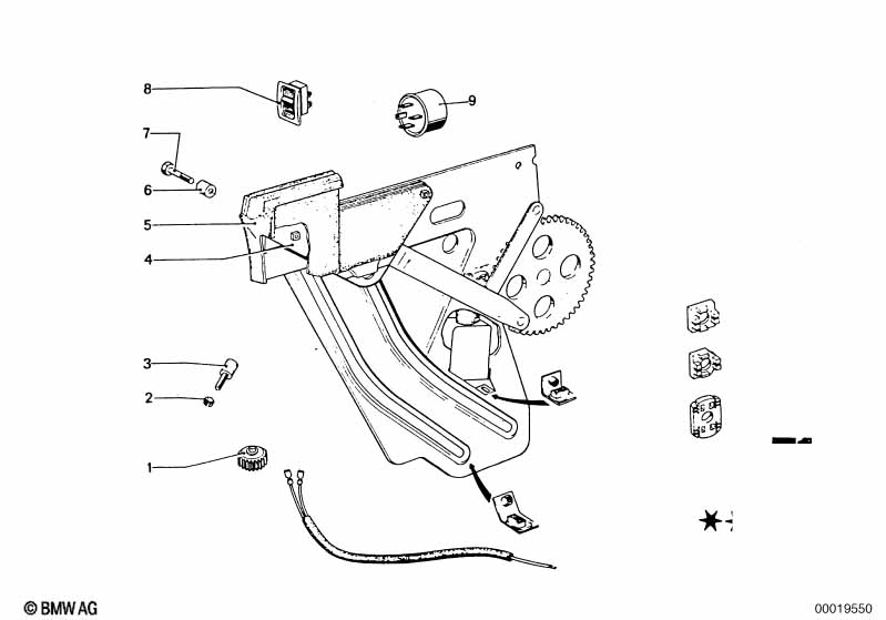 Window guide, rear