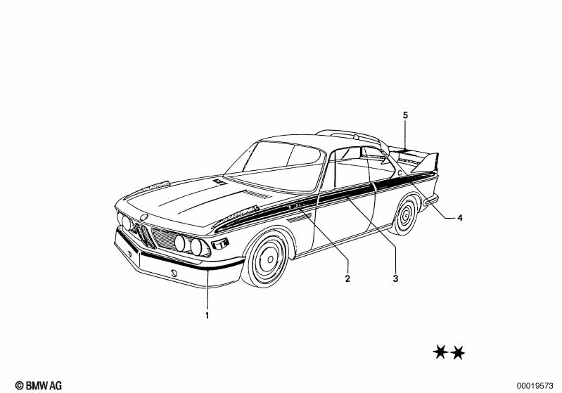 Genuine BMW 51141835159 Ornamental Strips MOTORSPORT (Inc. 3.0CSiL) | ML Performance EU Car Parts