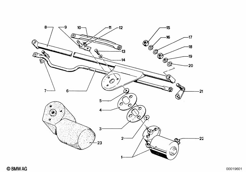 Genuine BMW 61611359189 Wipershaft Pivot Right KERBKEGELVERZ. (Inc. 3.0CS, 3.0CSiL & 3.0CSi) | ML Performance EU Car Parts
